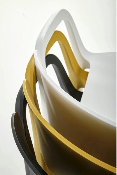 Scaun K491, galben, polipropilena, 60x56x76 cm