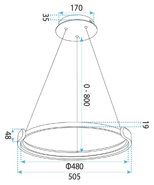 Lampă de tavan LED APP1927-CP Black