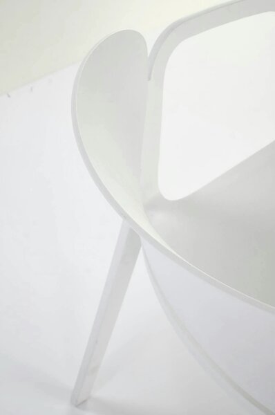 Scaun afara K491, alb, polipropilena, 60x56x76 cm