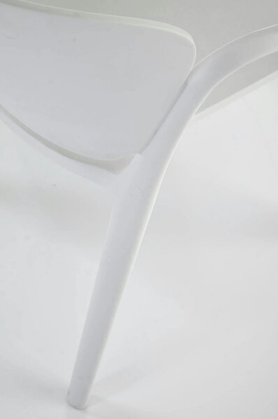 Scaun afara K491, alb, polipropilena, 60x56x76 cm