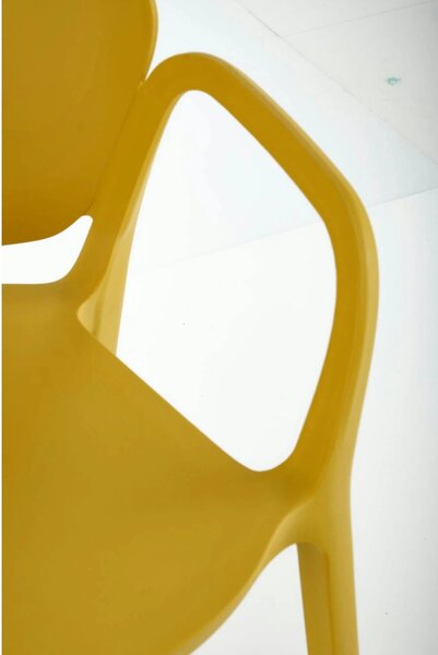 Scaun K491, galben, polipropilena, 60x56x76 cm