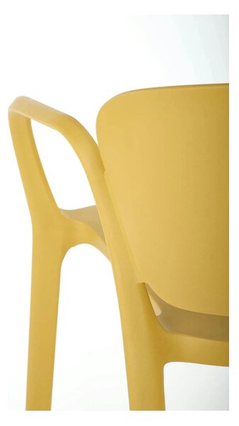 Scaun K491, galben, polipropilena, 60x56x76 cm