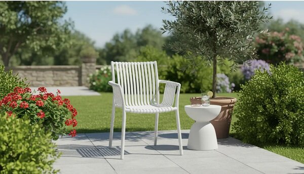 Scaun K492, alb, polipropilena, 60X56X84 cm