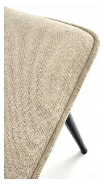 Scaun K493, bej/negru, stofa clasica/metal, 47x60x92 cm