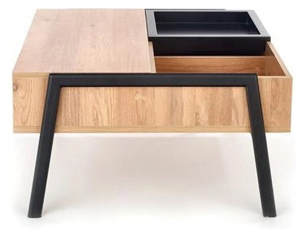 Masuta cafea PODIUM, stejar/negru, 85x80x43/64 cm
