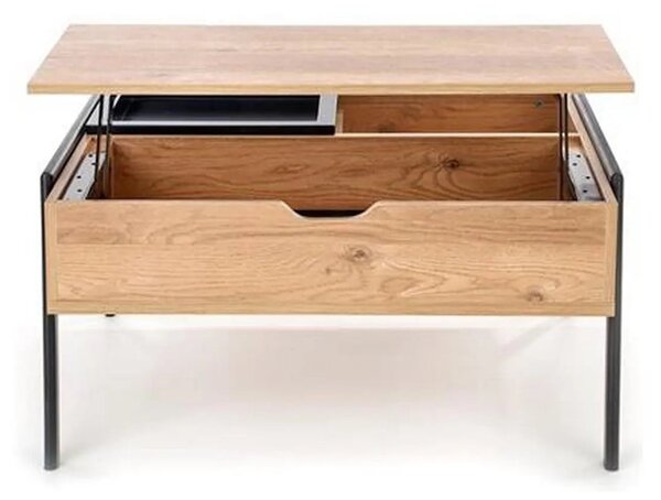 Masuta cafea PODIUM, stejar/negru, 85x80x43/64 cm