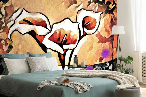 Tapet artistic etno calla lilly