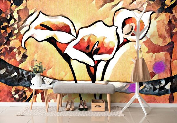 Tapet artistic etno calla lilly