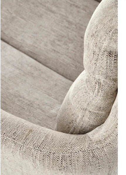 Scaun pentru living K495, bej/negru, stofa clasica/metal, 60x65x87 cm
