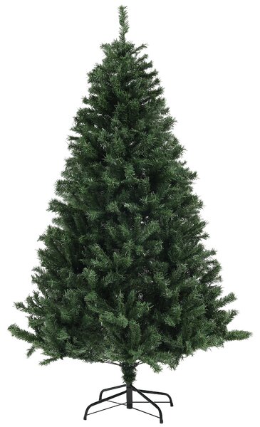 HOMCOM Brad de Crăciun, Brad de Crăciun Artificial cu 1000 Crengi din Oțel și Plastic, Ø110 x180 cm, Verde | Aosom Romania