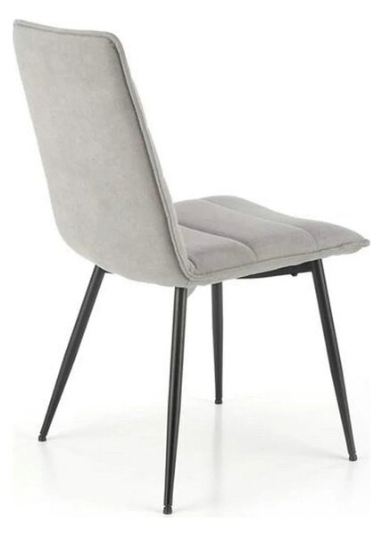 Scaun K493, gri/negru, stofa clasica/metal, 47x60x92 cm