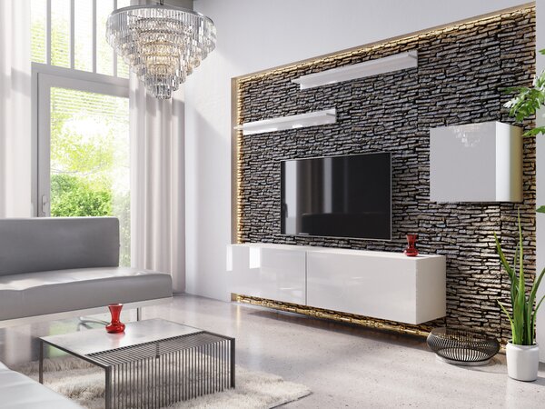 Mobilier living Dophia (alb + alb lucios). 1007707