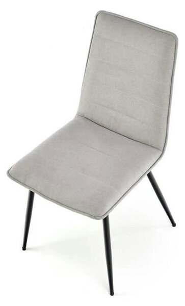 Scaun K493, gri/negru, stofa clasica/metal, 47x60x92 cm