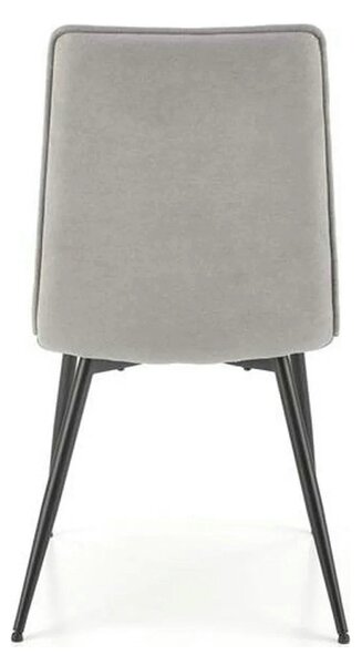 Scaun K493, gri/negru, stofa clasica/metal, 47x60x92 cm