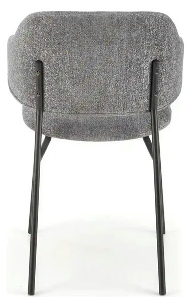Scaun K497, gri deschis, stofa clasica/metal, 52x62x82 cm
