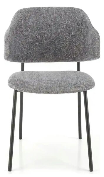 Scaun K497, gri deschis, stofa clasica/metal, 52x62x82 cm