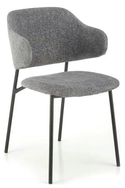 Scaun K497, gri deschis, stofa clasica/metal, 52x62x82 cm
