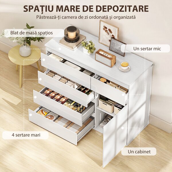 HOMCOM bufet dulap comodă modernă | Aosom Romania