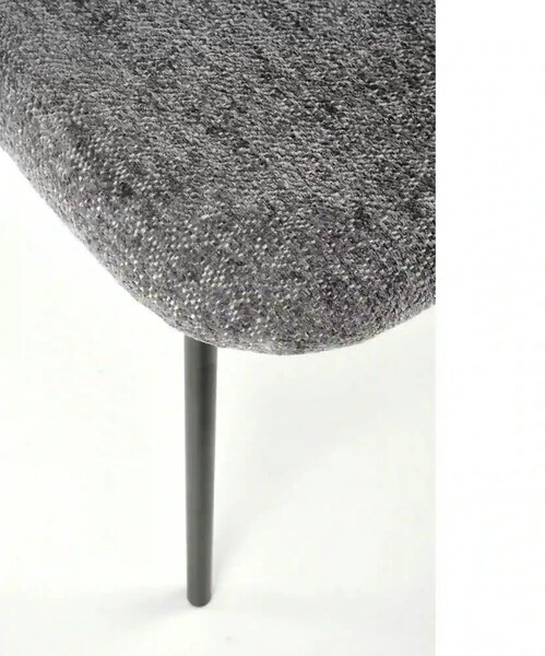 Scaun K497, gri deschis, stofa clasica/metal, 52x62x82 cm