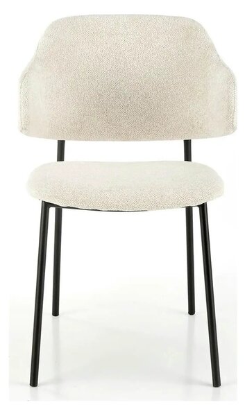 Scaun K497, crem, stofa clasica/metal, 52x62x82 cm