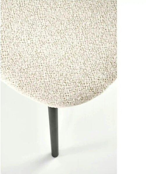 Scaun K497, crem, stofa clasica/metal, 52x62x82 cm