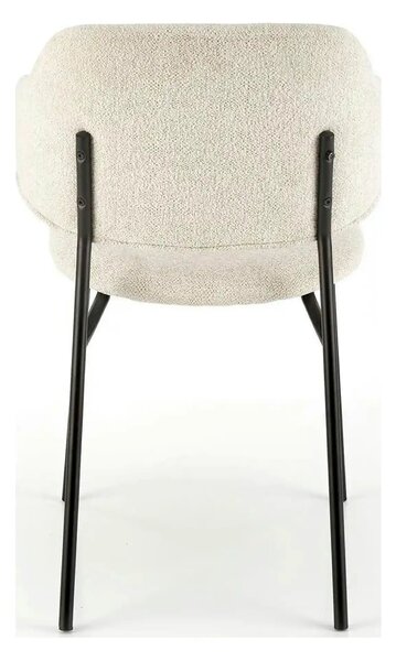 Scaun K497, crem, stofa clasica/metal, 52x62x82 cm