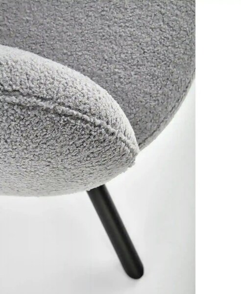 Scaun rotativ K498, gri, stofa/metal, 64x63x90 cm