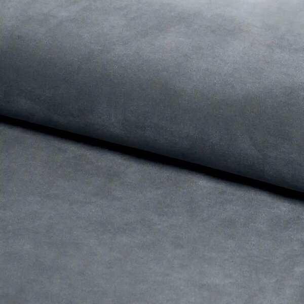 Scaun bar MILA H-2, gri/negru, stofa catifelata/metal, 43x38x87 cm