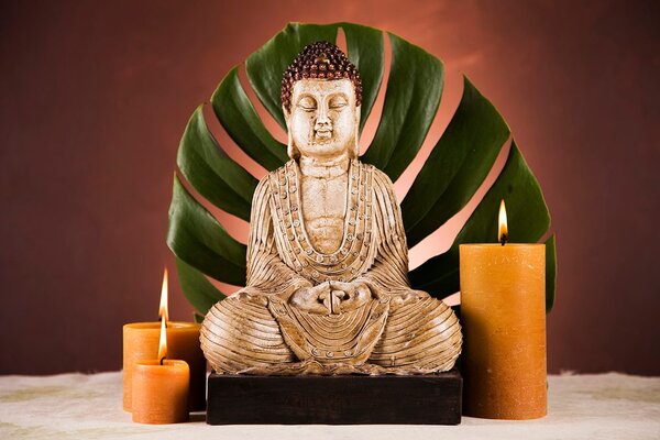 Fototapet Buddha cu natură moartă relaxantă