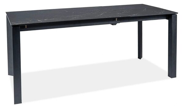 Masa extensibila METROPOL CERAMIC, negru, sticla securizata/ceramica
