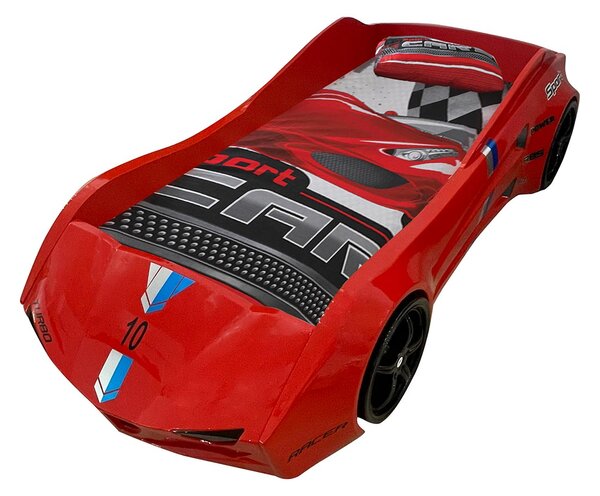 Pat Masinuta Copii cu LED, GTI, Mobiref, 240 x 120 x 60 cm, Rosu