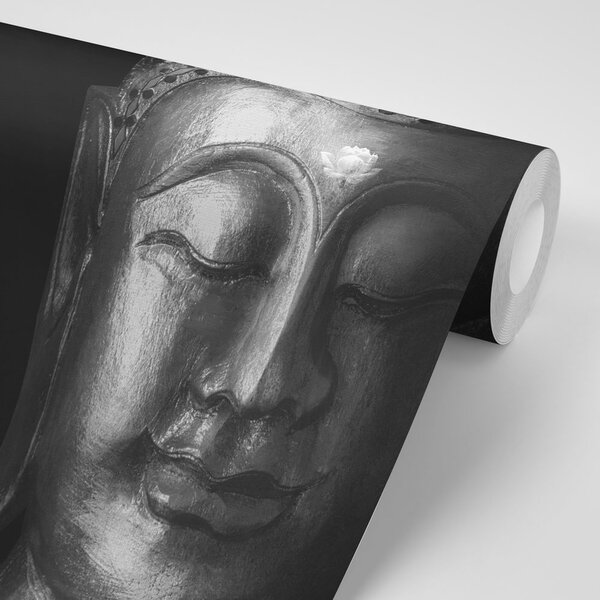 Tapet divinul Buddha în alb-negru