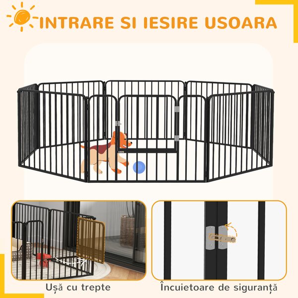 PawHut Tarc de joaca rezistent pentru caini, din 6 panouri | Aosom Romania