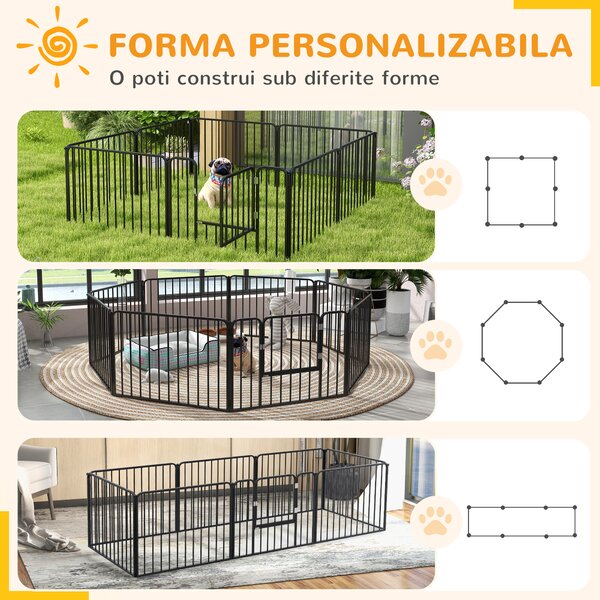 PawHut Tarc de joaca rezistent pentru caini, din 6 panouri | Aosom Romania