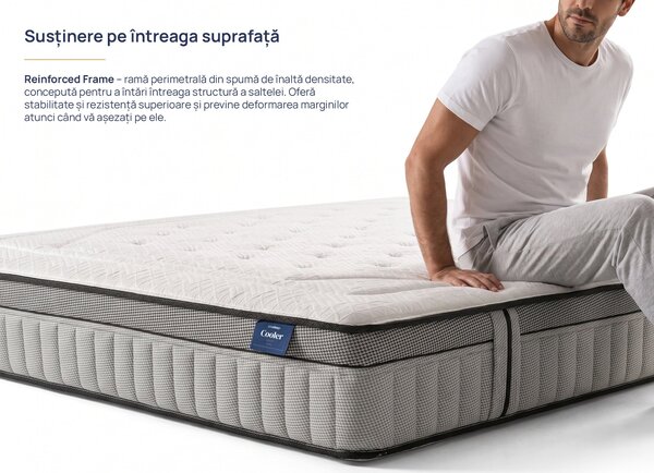 Saltea Onesleep, Cooler Adapt Sleep Technology, 90x200x28, Medie spre tare