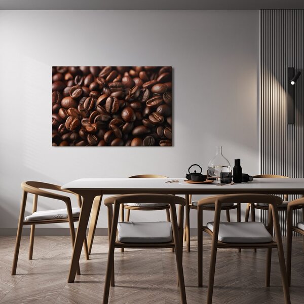 Tablou boabe de cafea în detaliu