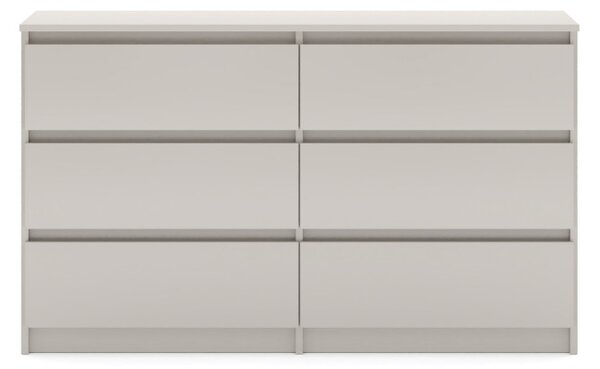 Comodă SIMPLE 120 cm, 6 sertare, cașmir