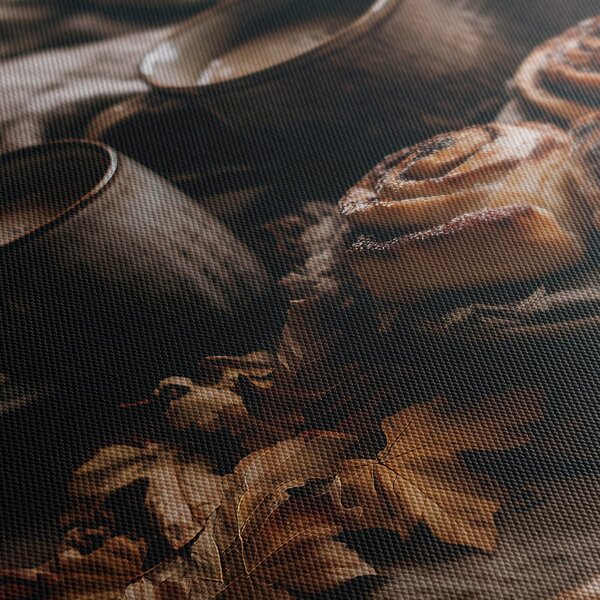 Tablou hygge de toamnă cu cafea