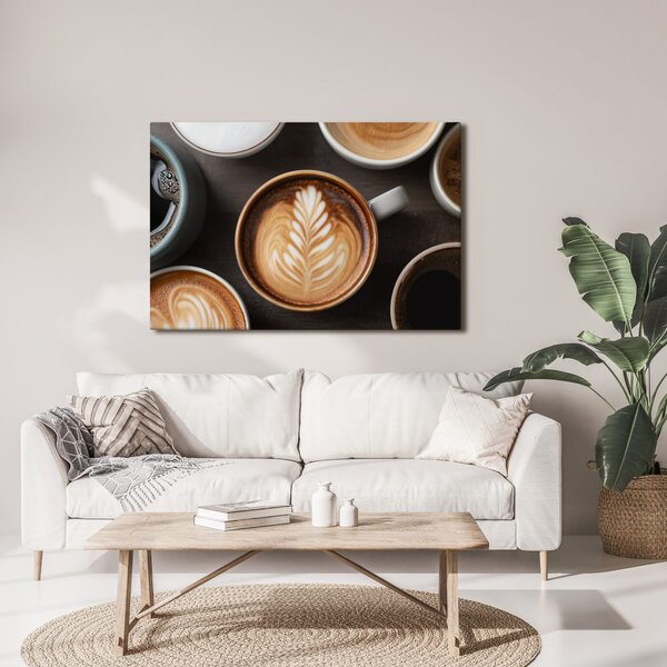 Tablou artă de cafea cu latte
