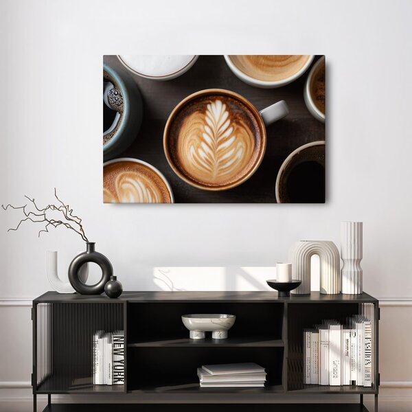 Tablou artă de cafea cu latte