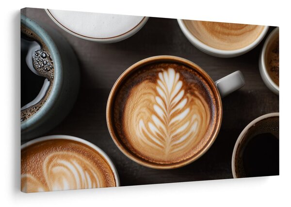 Tablou artă de cafea cu latte