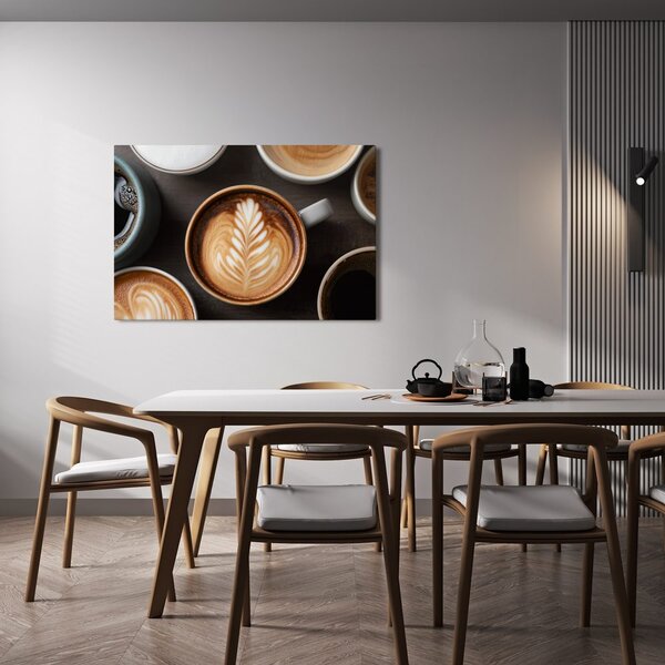 Tablou artă de cafea cu latte