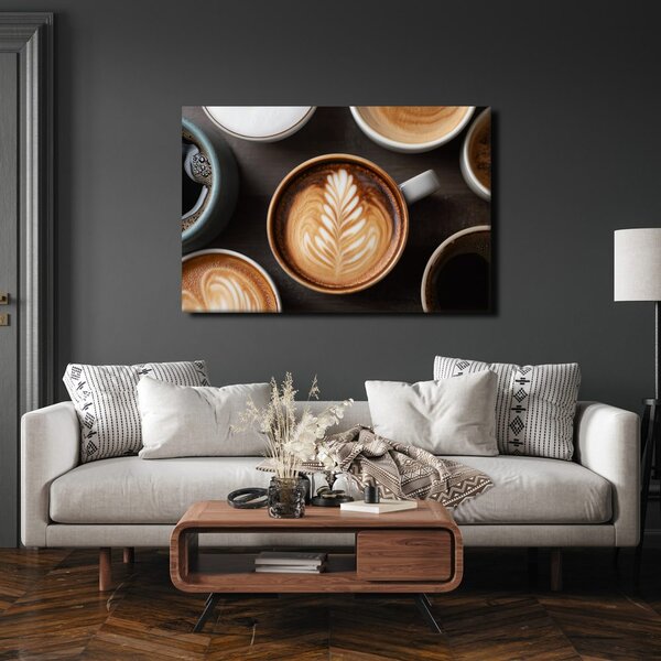Tablou artă de cafea cu latte