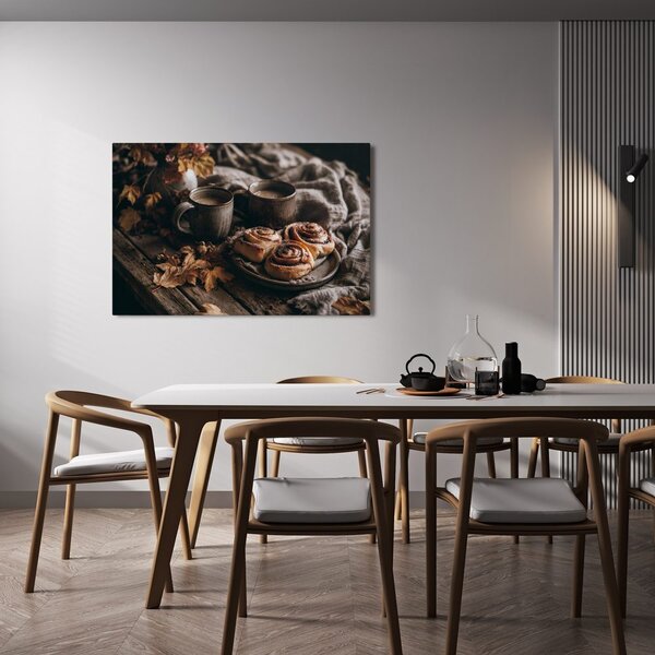 Tablou hygge de toamnă cu cafea