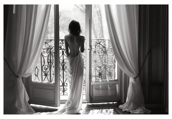 Tablou moment liniștit pe balcon
