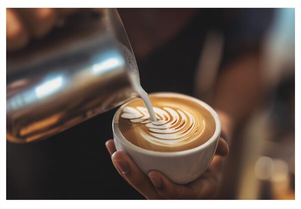 Tablou artă latte în ceașcă
