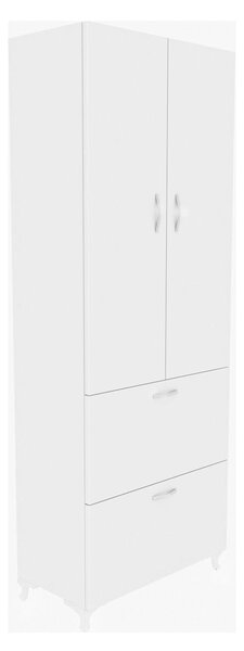 Dulap YASAM, alb, PAL melaminat, cu 4 usi, 60x32x164 cm