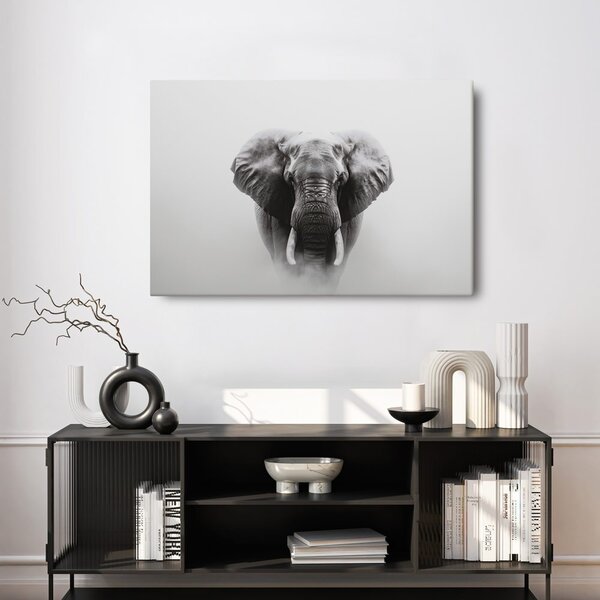 Tablou elefant măreț în ceață