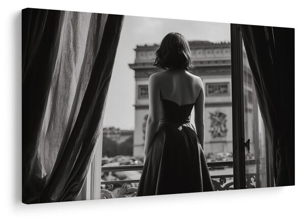 Tablou fată captivantă în apartament parizian