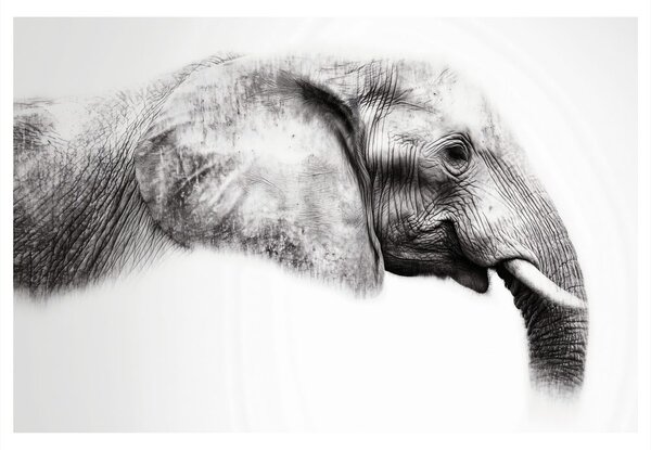 Tablou profil elegant de elefant